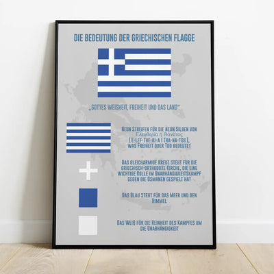 Neues Produkt "Poster: Die Bedeutung der griechischen Flagge"