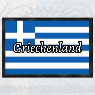 Fußmatte Griechenland | griechische Flagge [PERSONALISIERBAR]