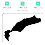 Kos Island Silhouette Contour Outline - Greece Wall Decoration