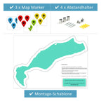 Kos Island Silhouette Contour Outline - Greece Wall Decoration