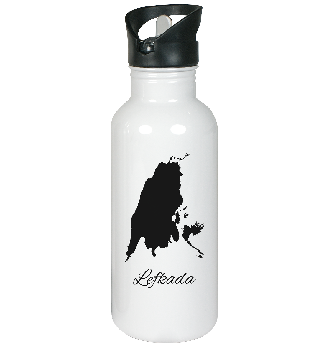 Lefkada Silhouette Griechenland - Edelstahl-Trinkflasche