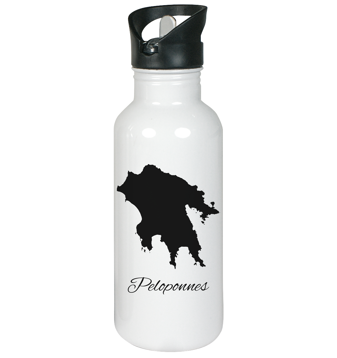 Peloponnes Silhouette Griechenland - Edelstahl-Trinkflasche