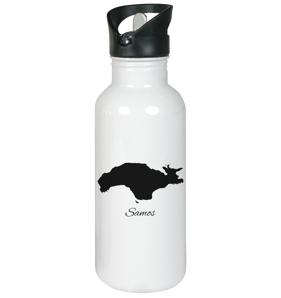 Samos Silhouette Griechenland - Edelstahl-Trinkflasche