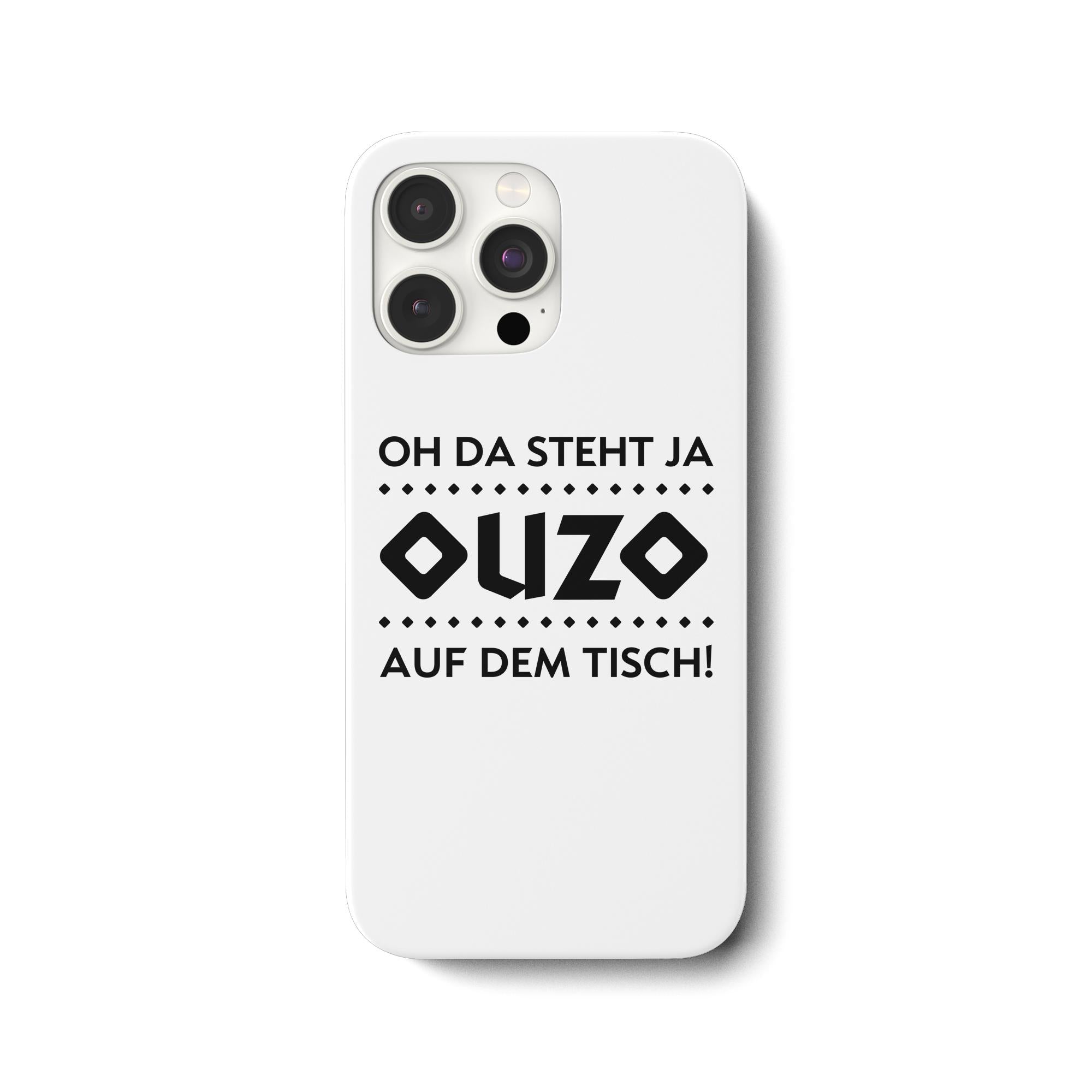Oh da steht ja Ouzo auf dem Tisch - iPhone 15 Pro Max Handyhülle