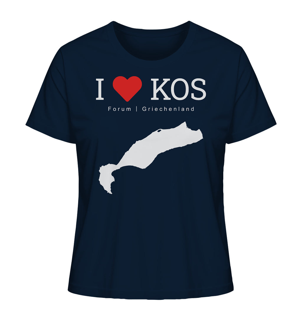 I LOVE KOS - Forum Greece White - Ladies Organic Shirt