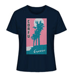 Palm trees & Pink Sky Corfu Greece - Ladies Organic Shirt