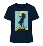 Black palm trees & Yellow sun Santorini Greece - Ladies Organic Shirt