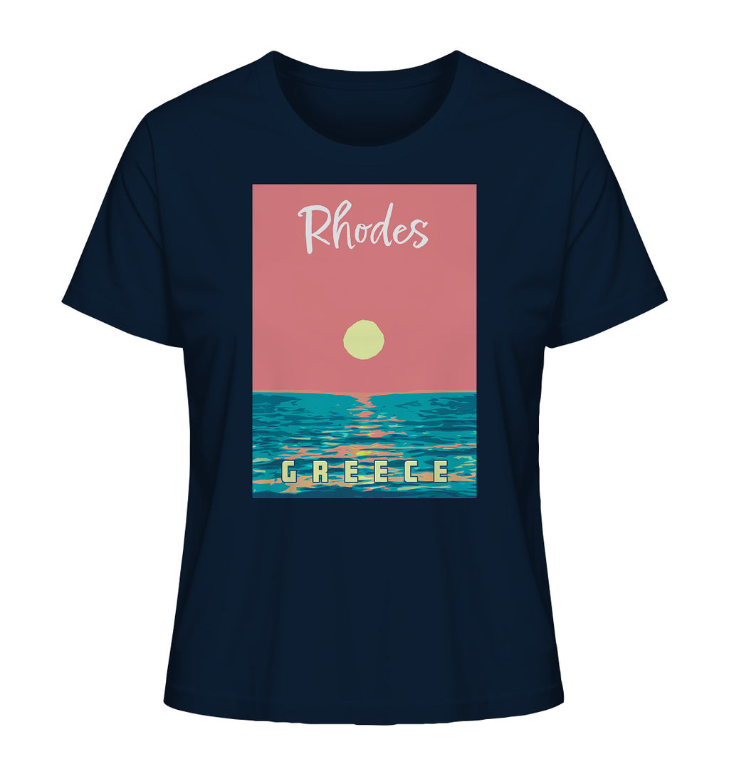 Sunset Ocean Rhodes Greece - Ladies Organic Shirt