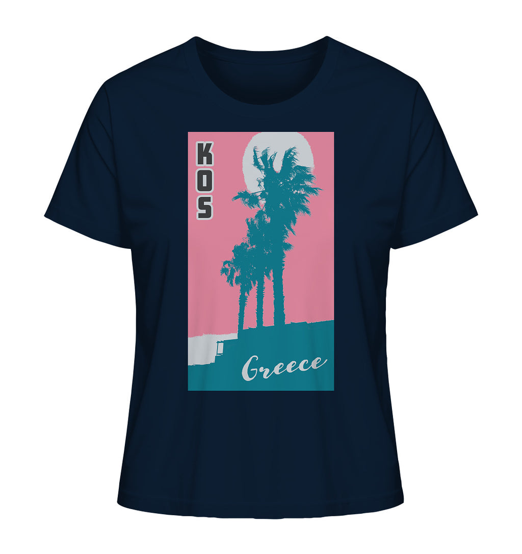 Palm trees & Pink Sky Kos Greece - Ladies Organic Shirt