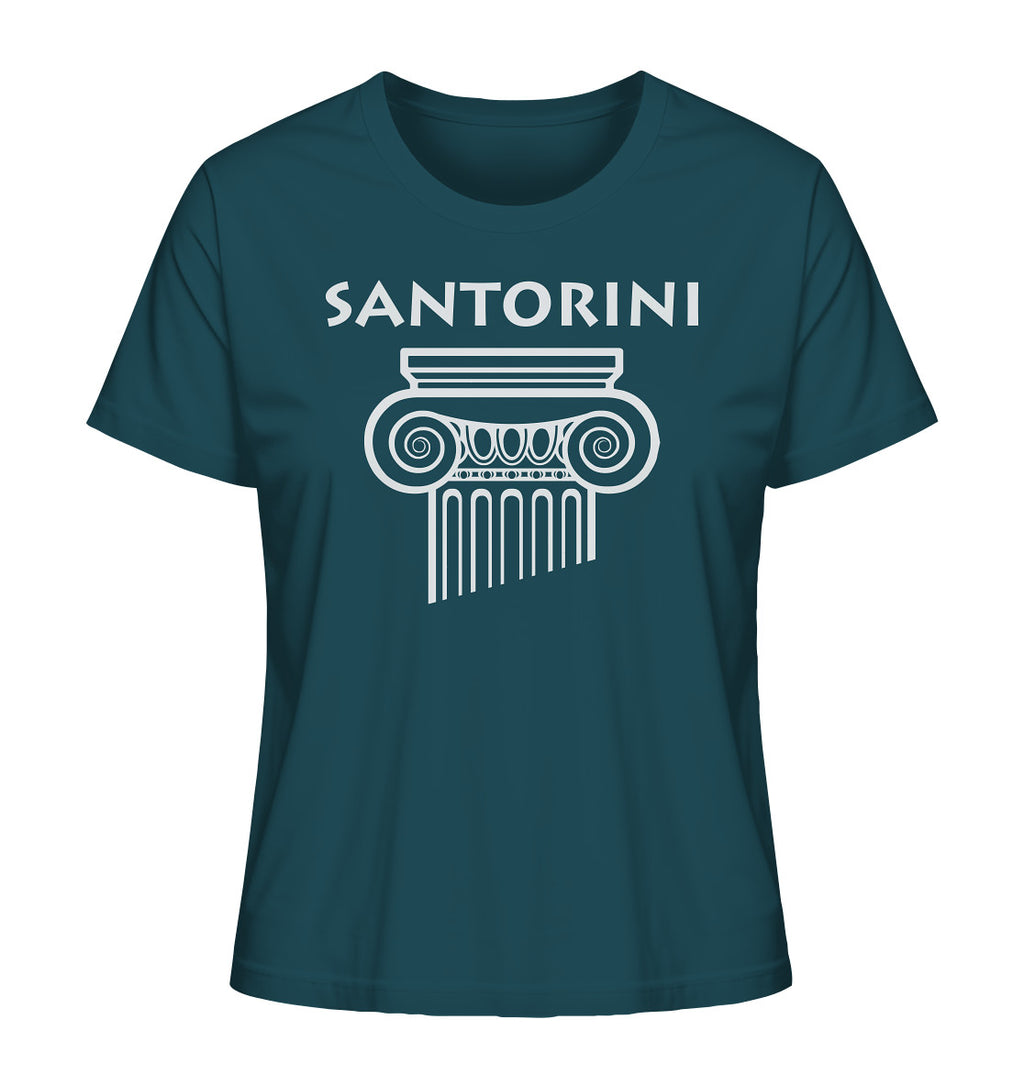 Santorini Greek Column Head - Ladies Organic Shirt