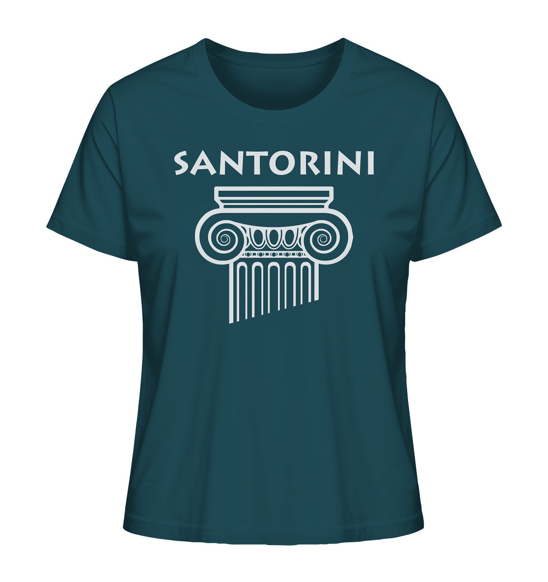 Santorini Griechischer Säulenkopf - Ladies Organic Shirt