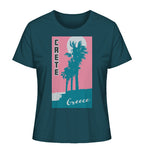 Palm trees & Pink Sky Crete Greece - Ladies Organic Shirt