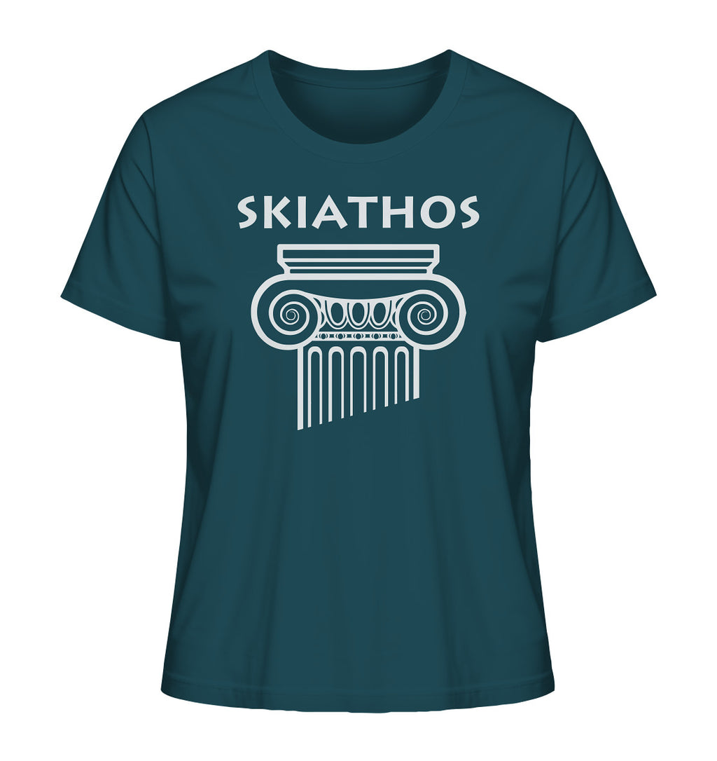 Skiathos Greek Column Head - Ladies Organic Shirt