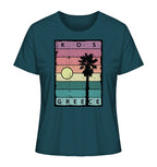 Sunset strips & Palm tree Kos Greece - Ladies Organic Shirt