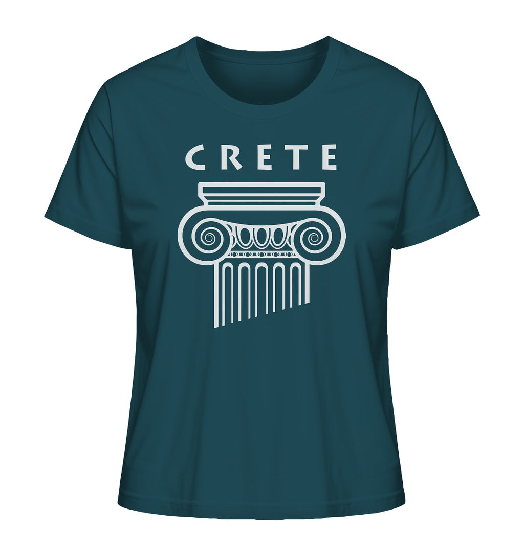 Crete Greek Column Head - Ladies Organic Shirt