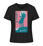 Palm trees & Pink Sky Corfu Greece - Ladies Organic Shirt