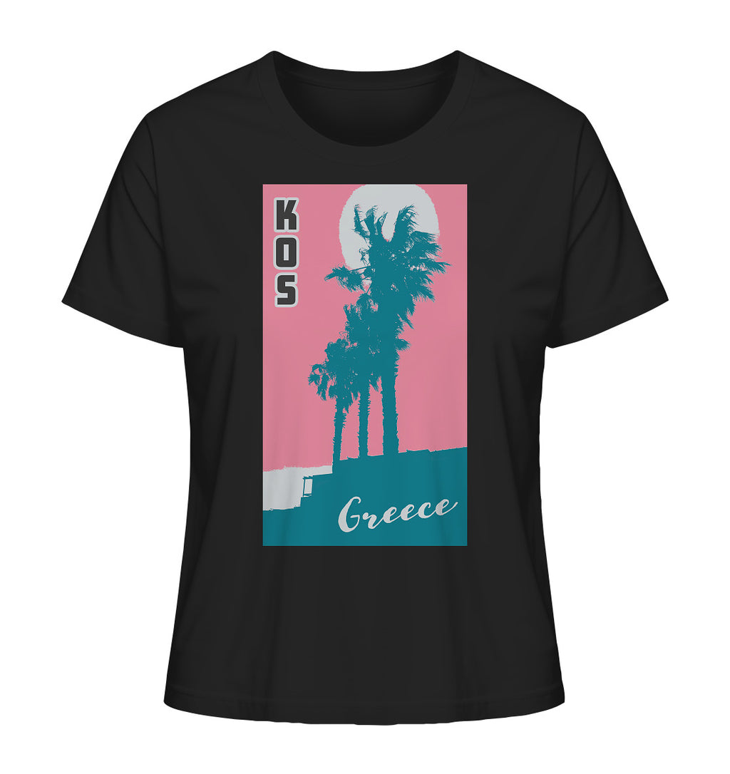 Palm trees & Pink Sky Kos Greece - Ladies Organic Shirt