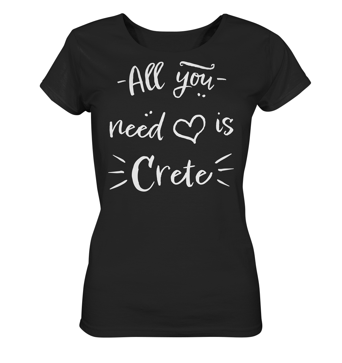 %SALE% - Return, as good as new, unworn - All you need is Crete - Ladies Organic Shirt