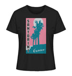 Palm trees & Pink Sky Santorini Greece - Ladies Organic Shirt