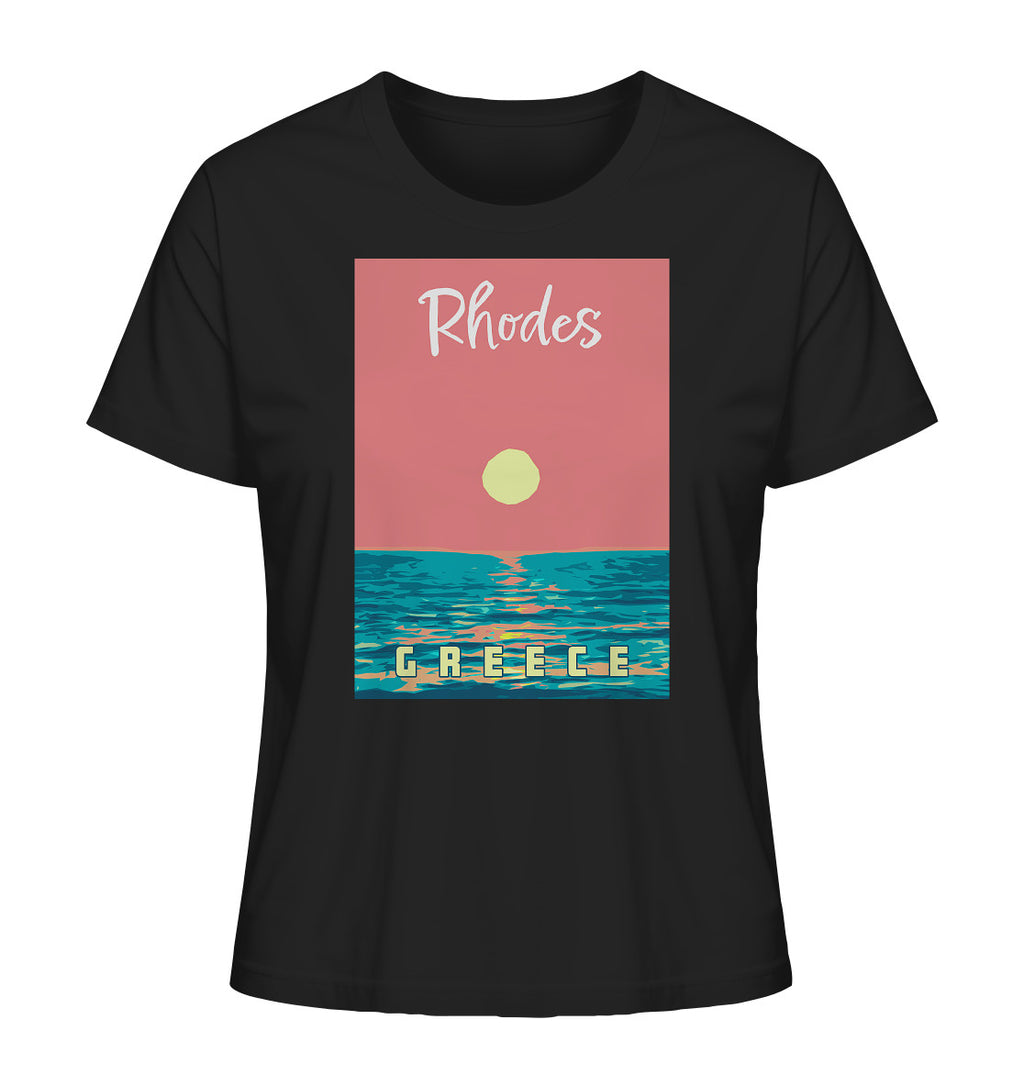 Sunset Ocean Rhodes Greece - Ladies Organic Shirt