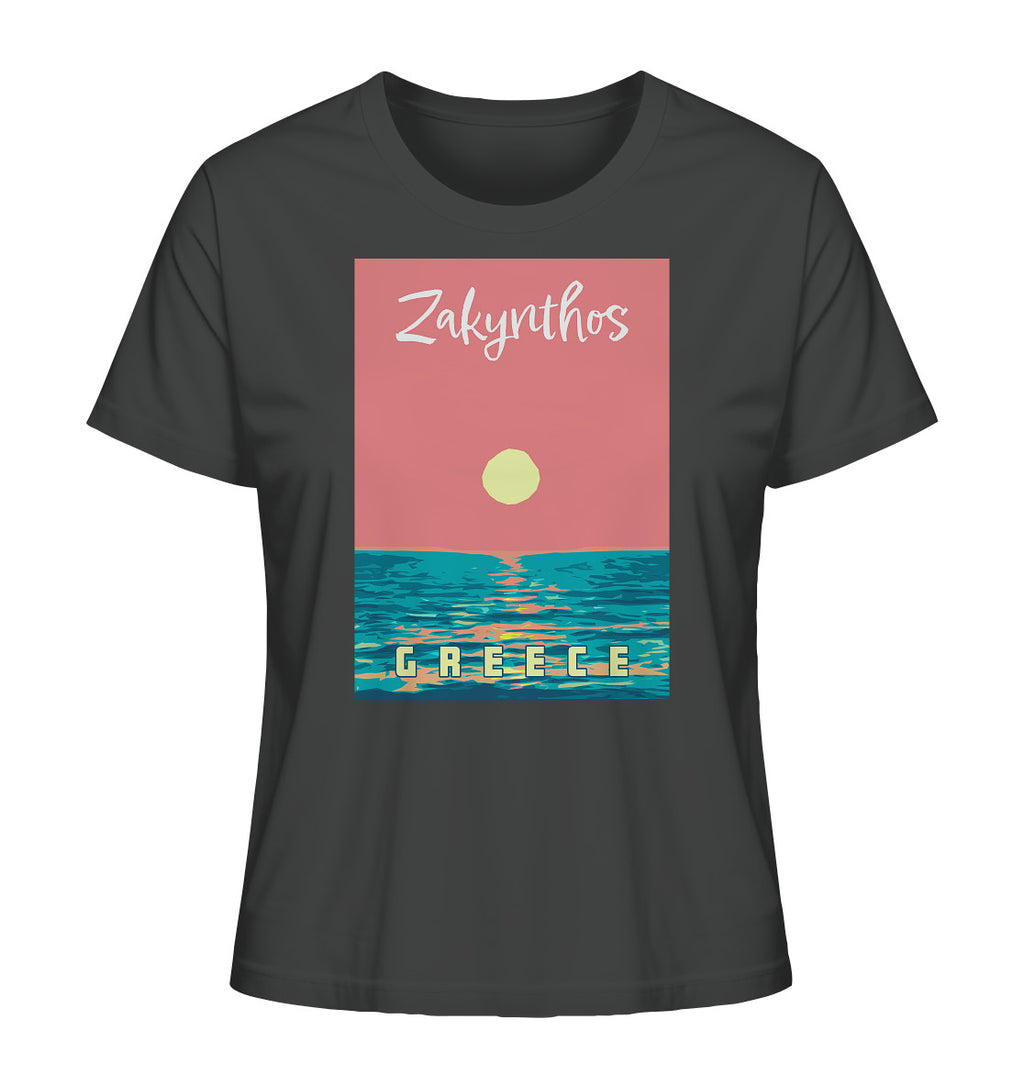 Sunset Ocean Zakynthos Greece - Ladies Organic Shirt