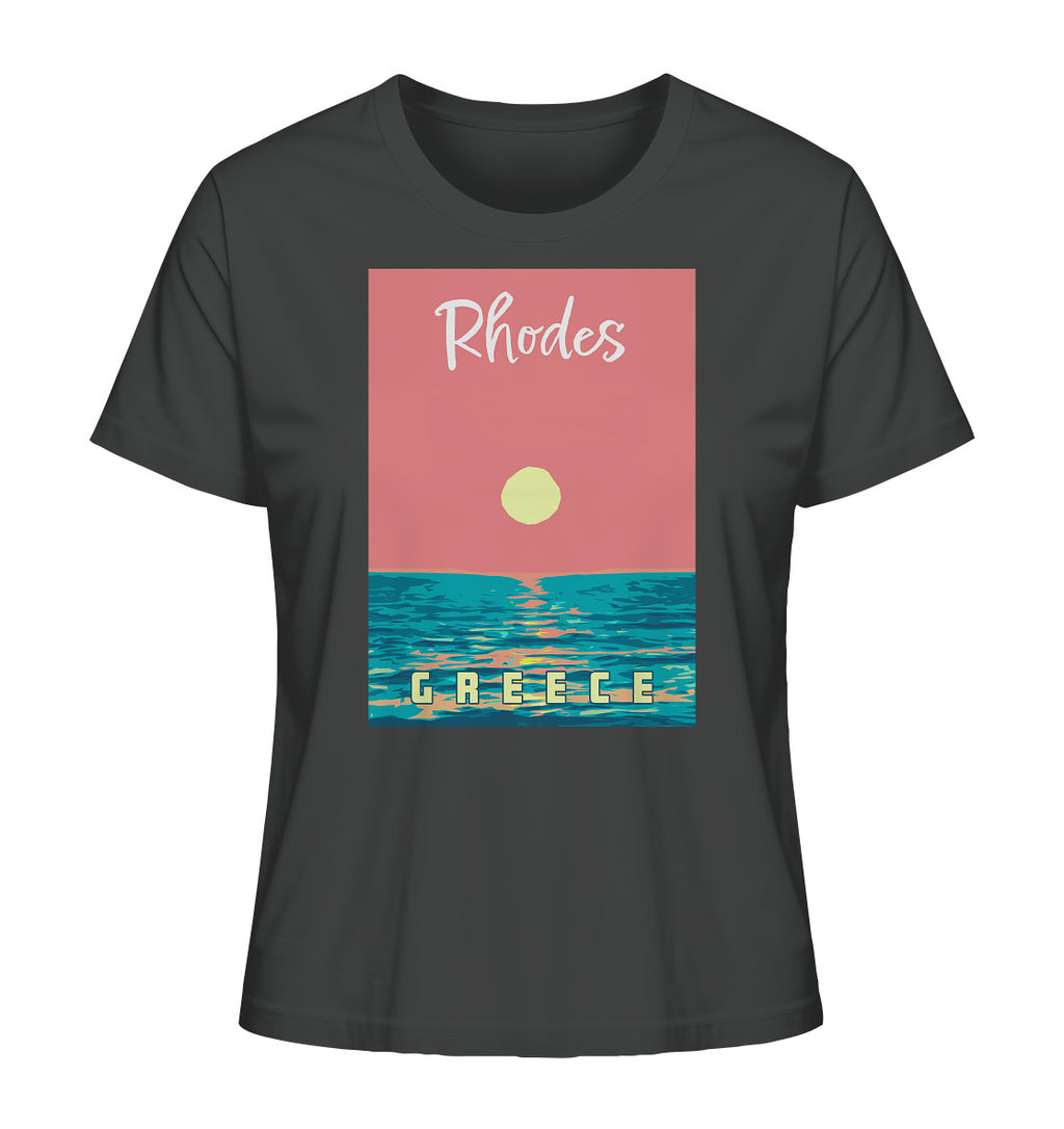 Sunset Ocean Rhodes Greece - Ladies Organic Shirt