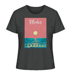 Sunset Ocean Rhodes Greece - Ladies Organic Shirt