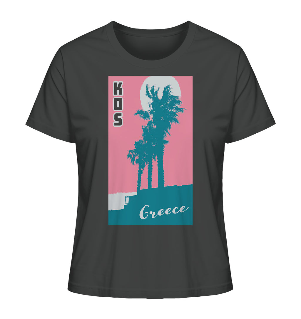 Palm trees & Pink Sky Kos Greece - Ladies Organic Shirt