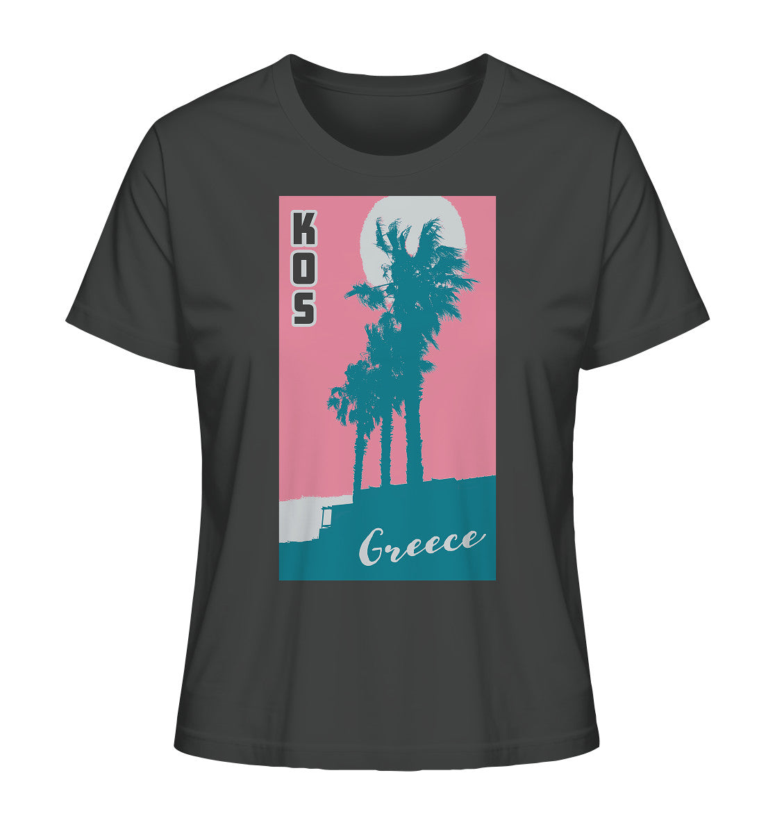 Palm trees & Pink Sky Kos Greece - Ladies Organic Shirt