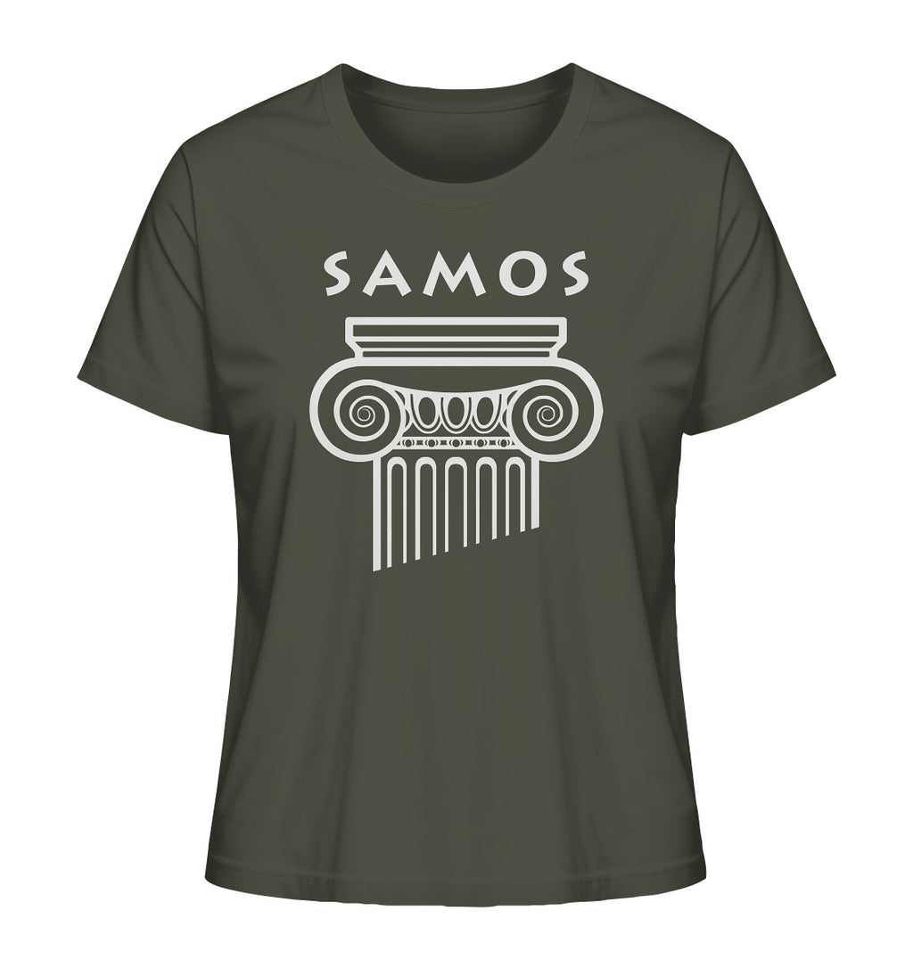 Samos Griechischer Säulenkopf - Ladies Organic Shirt