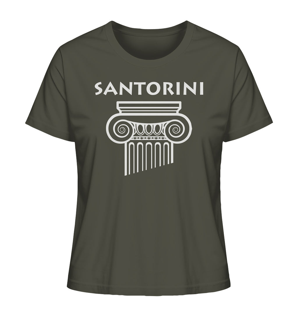 Santorini Greek Column Head - Ladies Organic Shirt