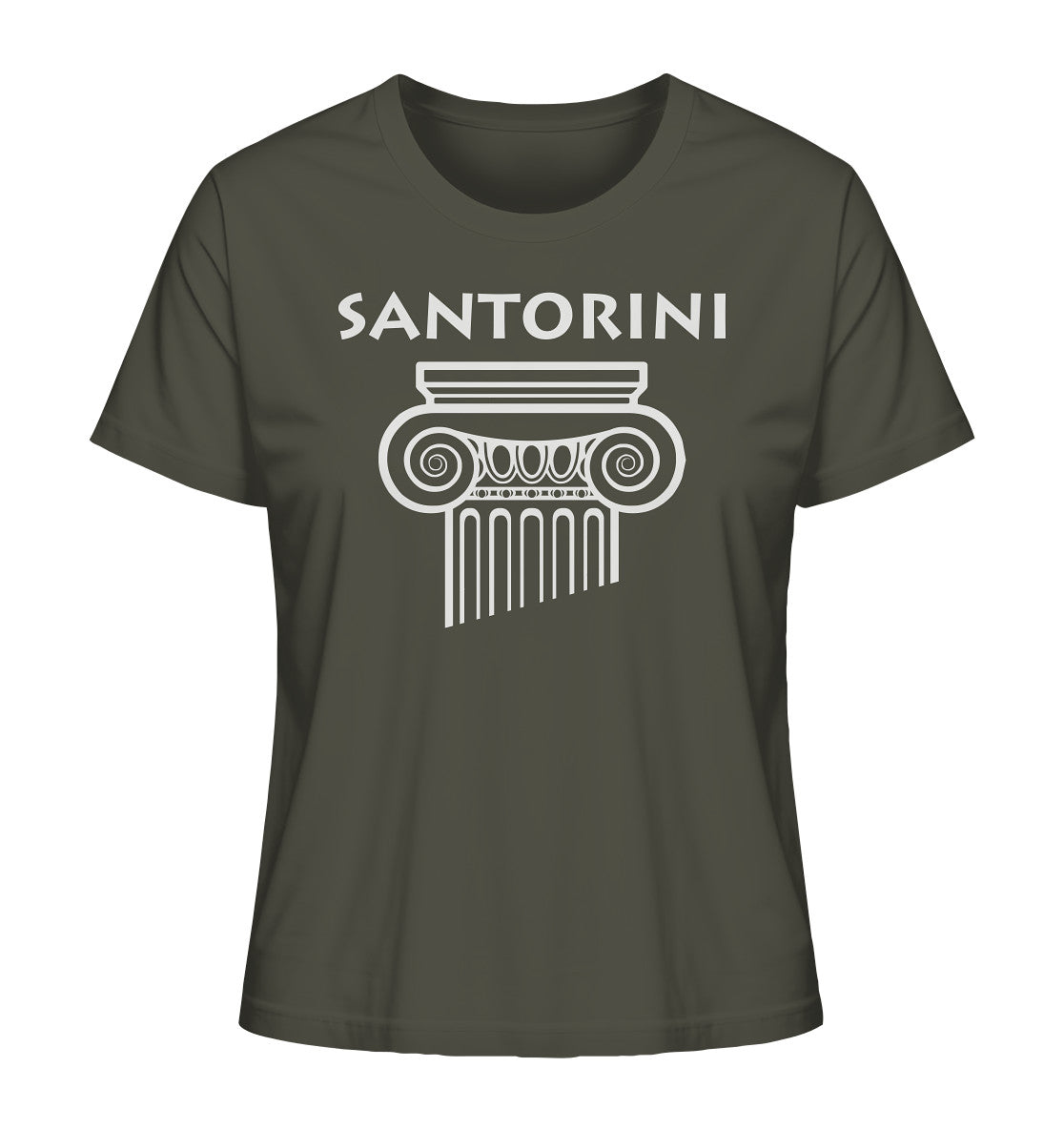 Santorini Griechischer Säulenkopf - Ladies Organic Shirt