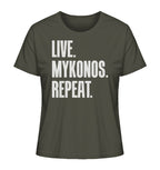 LIVE. MYKONOS. REPEAT. - Ladies Organic Shirt