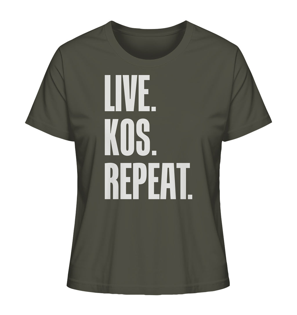 LIVE. KOS. REPEAT. - Ladies Organic Shirt
