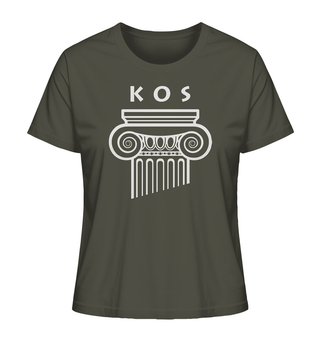 Kos Greek Column Head - Ladies Organic Shirt