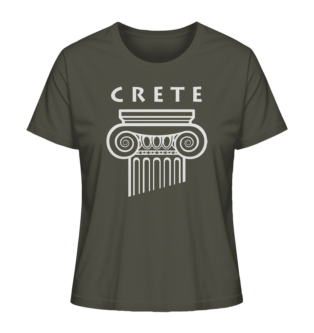 Crete Greek Column Head - Ladies Organic Shirt