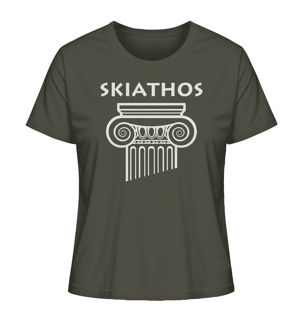 Skiathos Greek Column Head - Ladies Organic Shirt