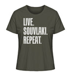 LIVE. SOUVLAKI. REPEAT. - Ladies Organic Shirt