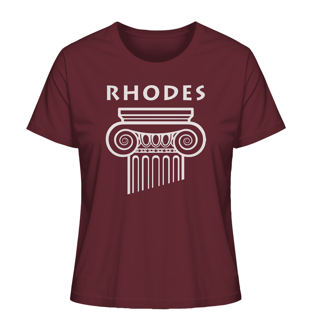 Rhodes Greek Column Head - Ladies Organic Shirt