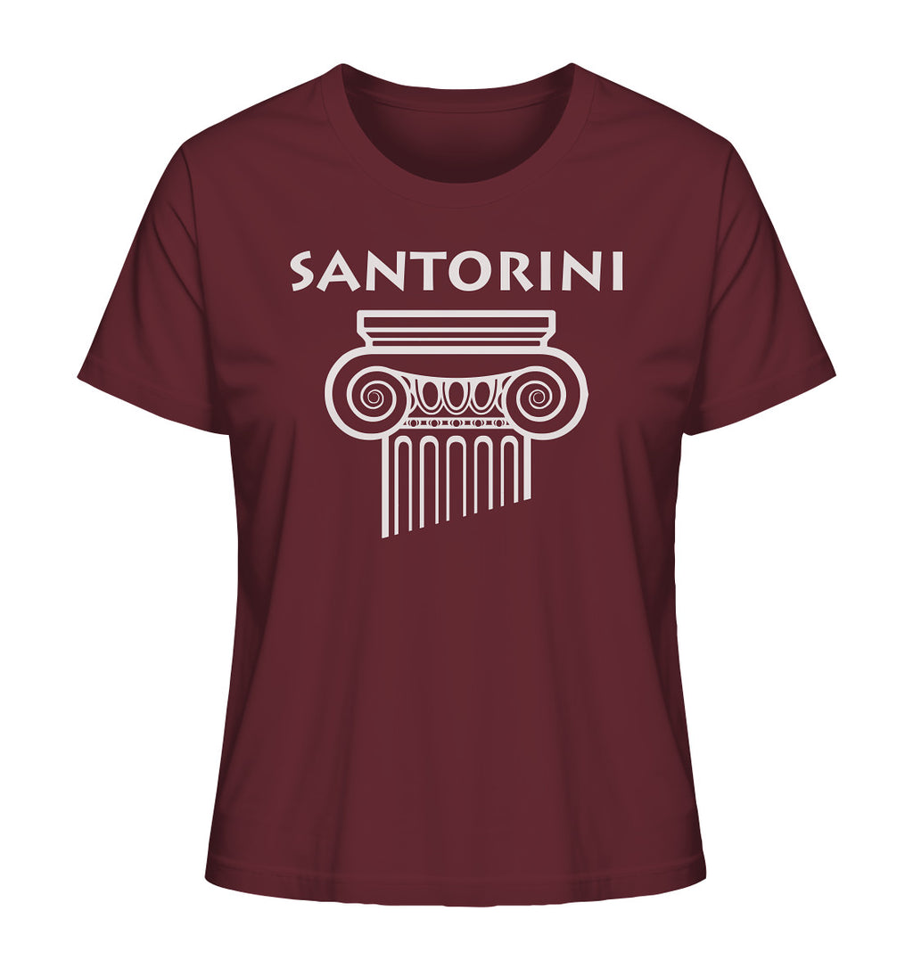 Santorini Greek Column Head - Ladies Organic Shirt