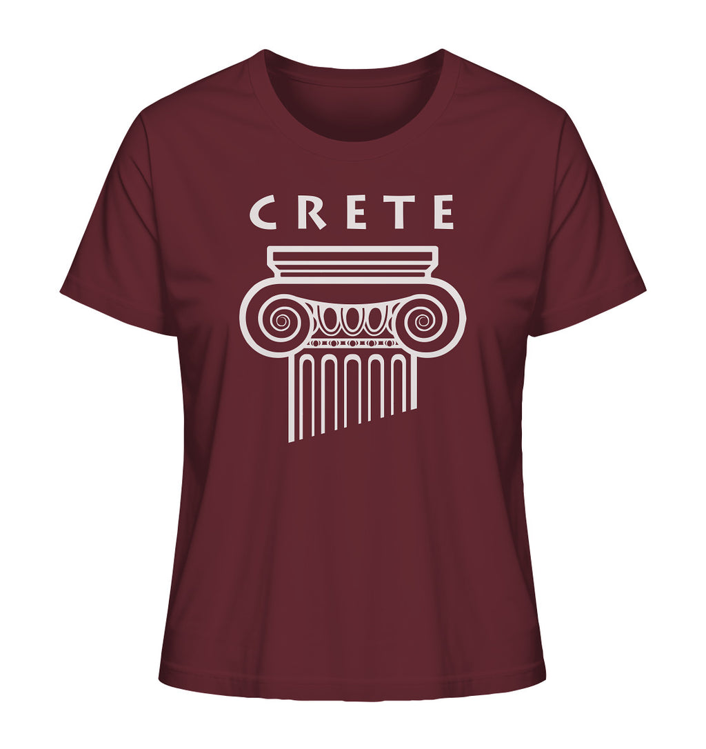 Crete Greek Column Head - Ladies Organic Shirt
