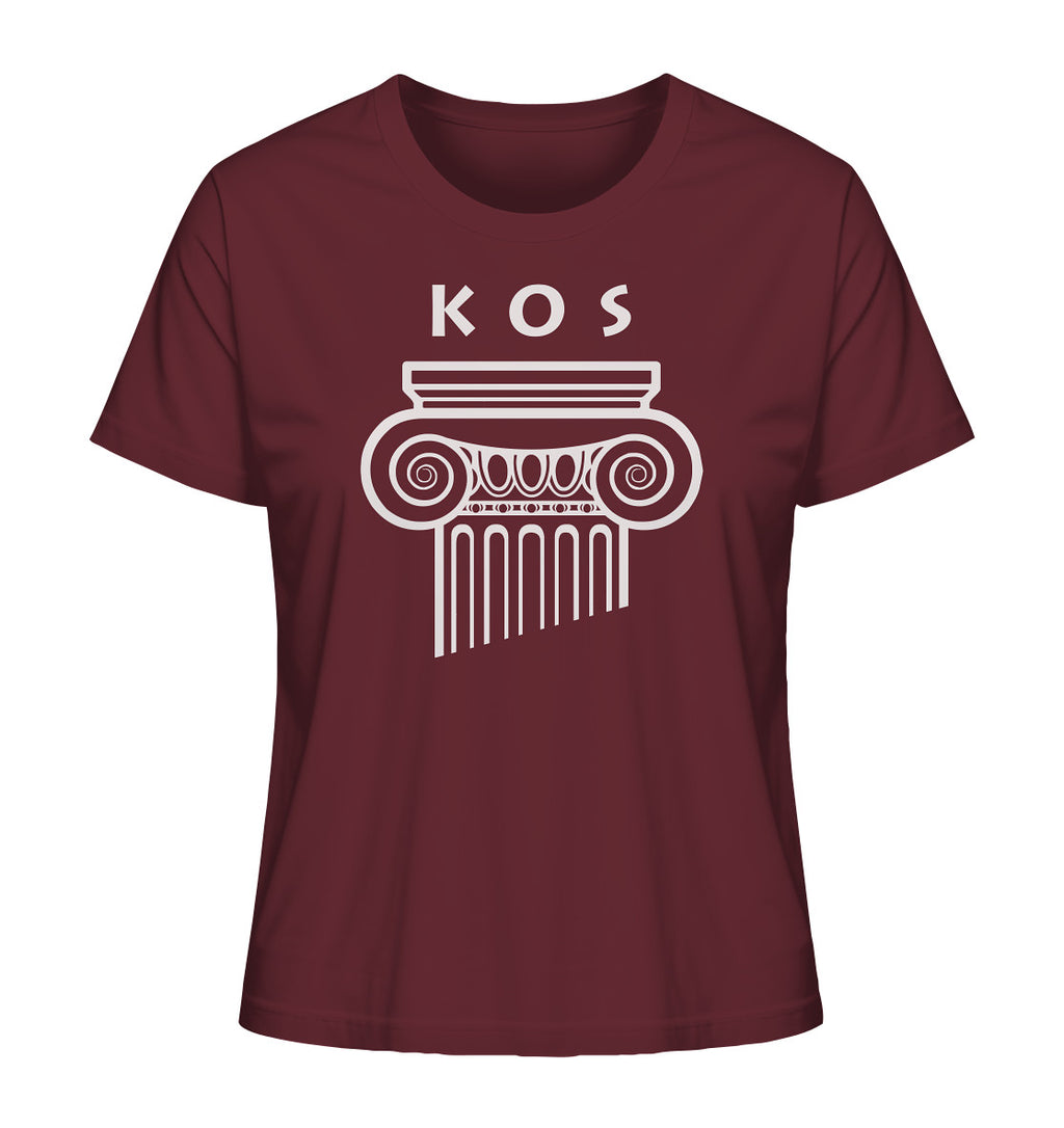Kos Greek Column Head - Ladies Organic Shirt