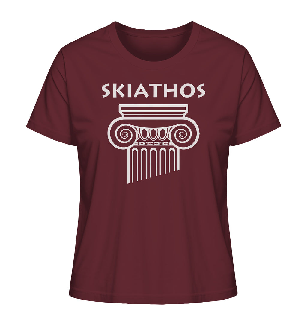 Skiathos Greek Column Head - Ladies Organic Shirt