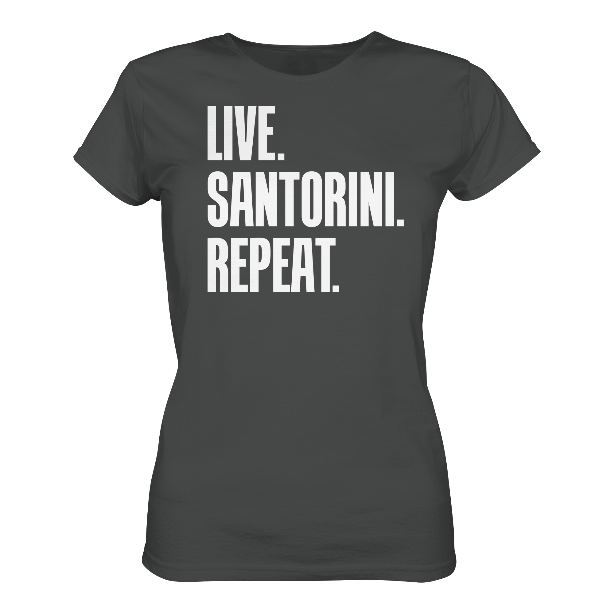 LIVE. SANTORINI. REPEAT. - Ladies Organic Shirt