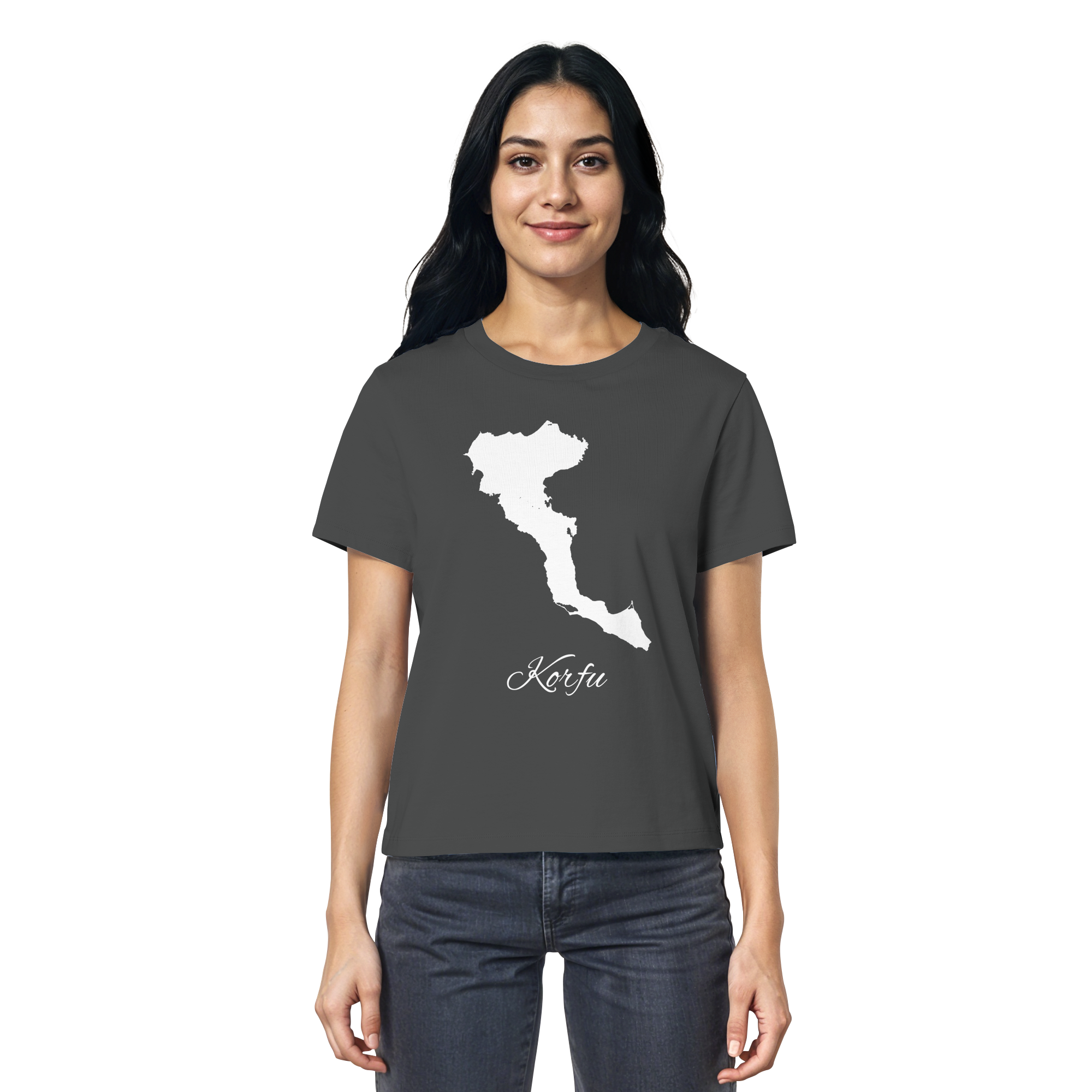 Korfu Silhouette Griechenland - Ladies Organic Shirt