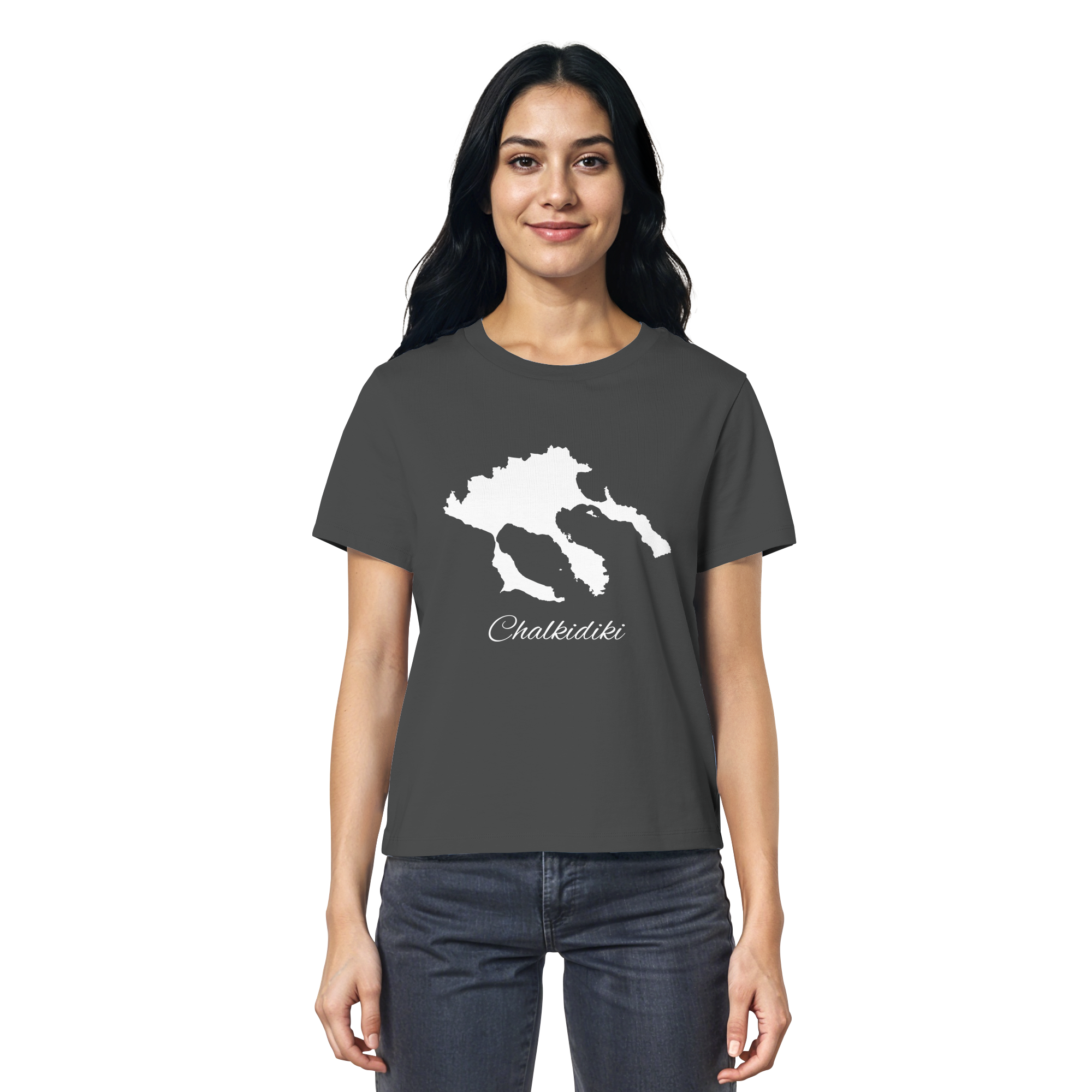 Chalkidiki Silhouette Griechenland - Ladies Organic Shirt