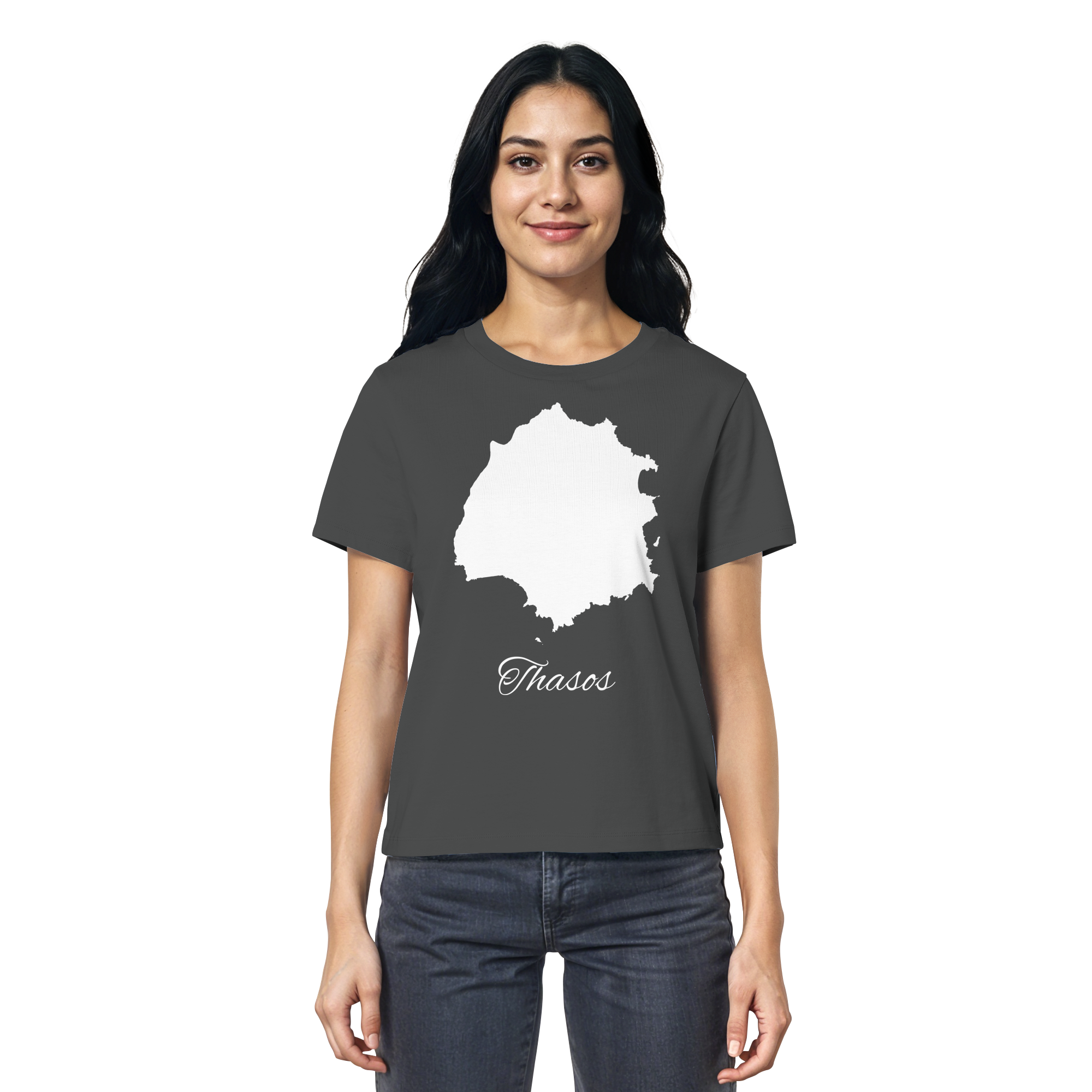 Thasos Silhouette Griechenland - Ladies Organic Shirt