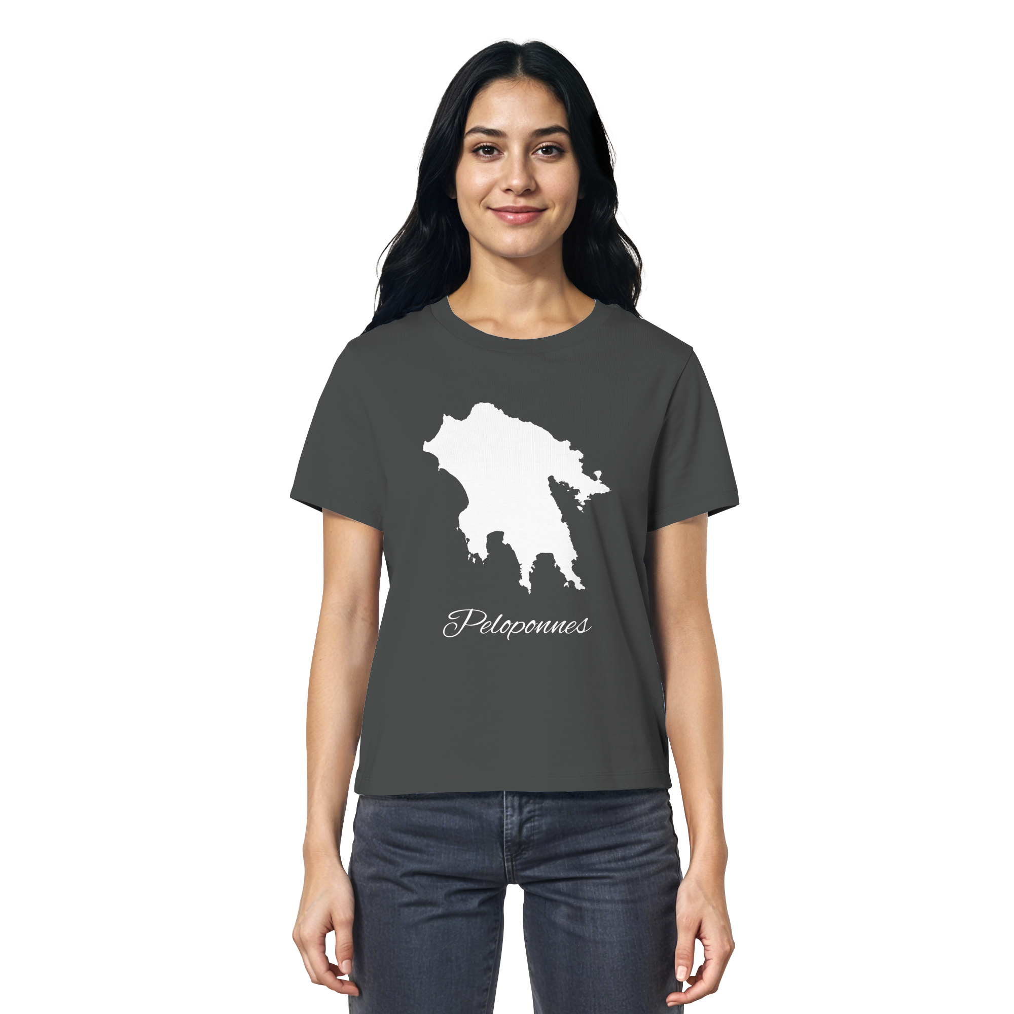Peloponnes Silhouette Griechenland - Ladies Organic Shirt
