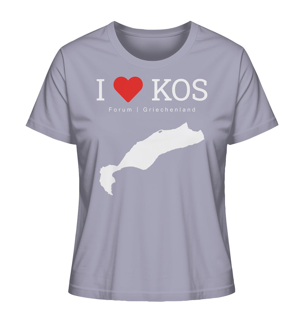 I LOVE KOS - Forum Greece White - Ladies Organic Shirt