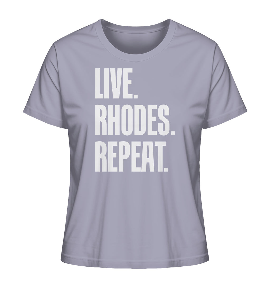 LIVE. RHODES. REPEAT. - Ladies Organic Shirt
